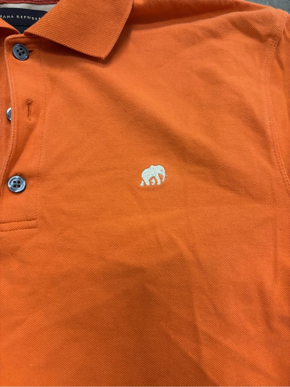 Banana Republic Orange Short-Sleeve Polo
